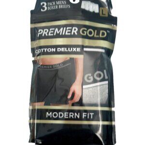Men's Boxers Briefs Premier Gold Large 2 (3Pack)